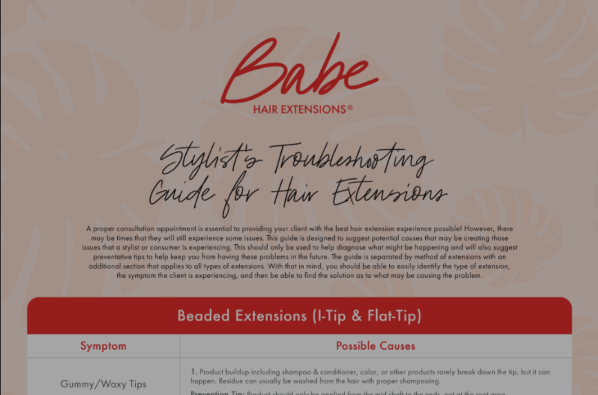 A guide to transforming your hair with Babe hair extensions, featuring Beaded Extensions (I-Tip & Flat-Tip).
